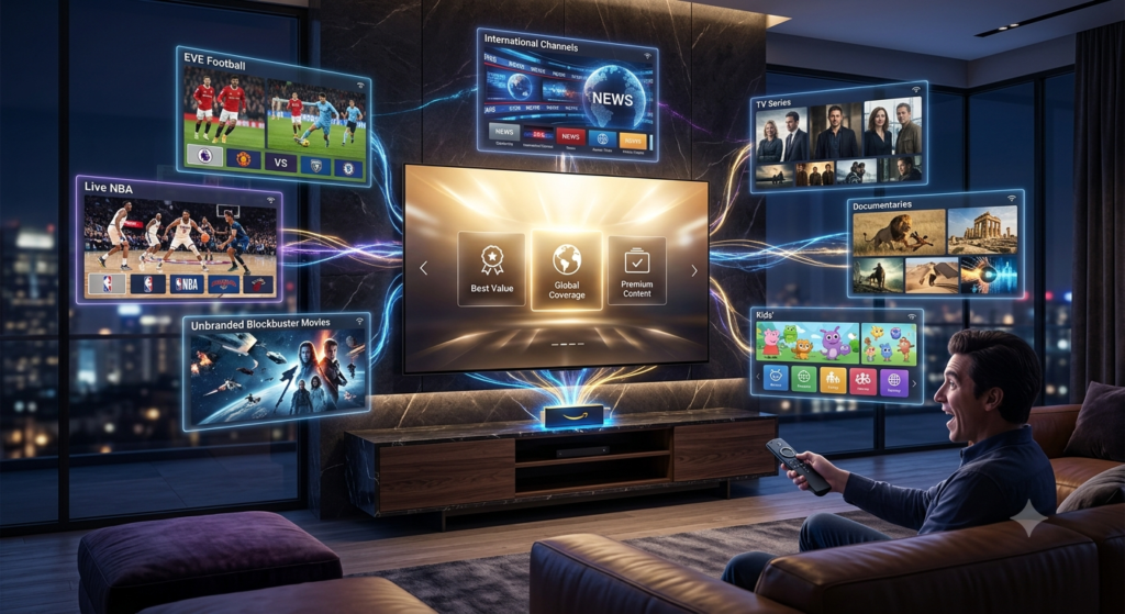 Best Xtreme HD IPTV alternatives compared on a premium Firestick with live sports, movies, and ultra-fast 4K streaming.