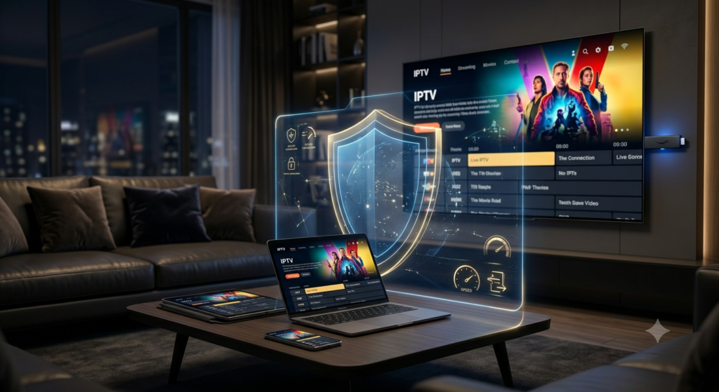 Optimized Firestick IPTV setup with VPN protection, multi-device streaming, and secure high-speed entertainment.
