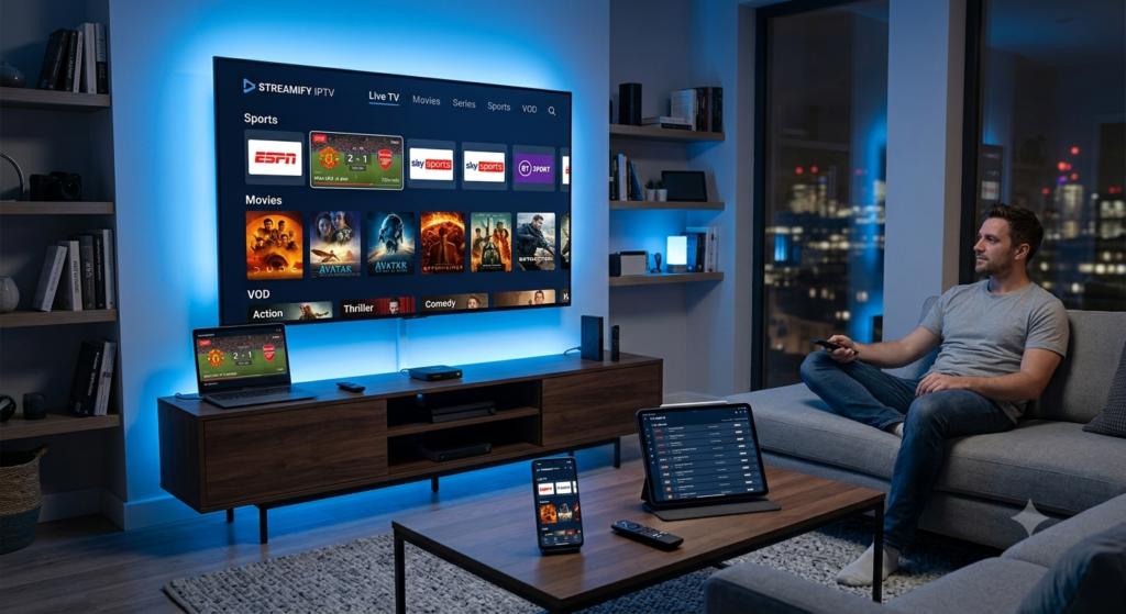Xtreme HD IPTV streaming service running on multiple compatible devices including Firestick and Android TV